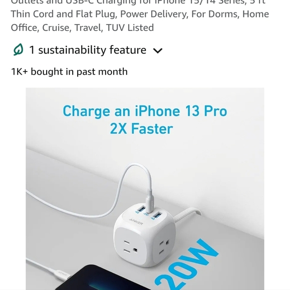 Anker series 3 charging strip open box - Picture 6 of 7